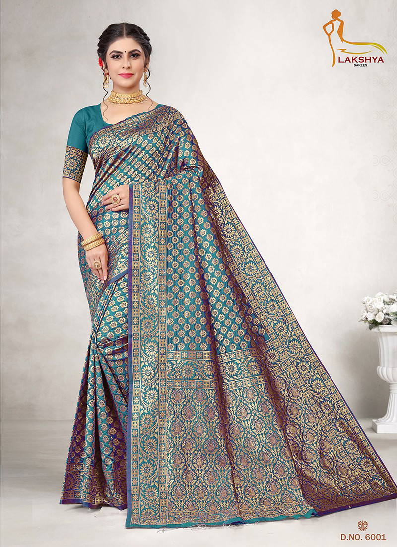 Lakshya Vidya vol 06 Designer Festive Wedding Wear Jacquard Silk Heavy Designer Latest Saree Collection